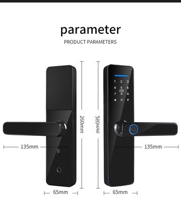 Tuya Wifi TTlock Password Fingerprint RFID Card Smart Locks for Home Office Apartment
