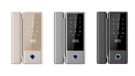 Gold G10S Glass Lock with Tuya app ttlock app Unlock way fingerprint/password/card/key