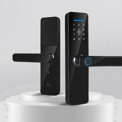 Tempered Glass Tuya Door Lock With Fingerprint S811 Password Smart Lock