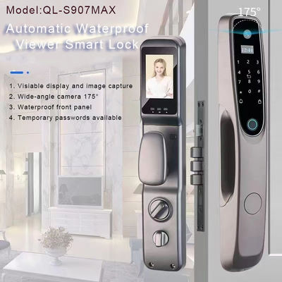 Fingerprint Wifi Door Lock With Camera Aluminum Alloy Video Door Lock