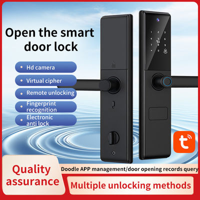 S829MAX Wifi Camera Lock Tuya APP Digital Viewer Lock Biometric Fingerprint Smart Door lock
