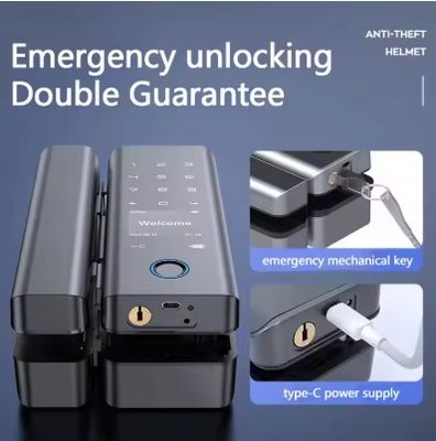 Qleung Smart Lock G9S Tuya APP Lock Password Code Card Key Fingerprint Smart Home Door Lock for Glass Door