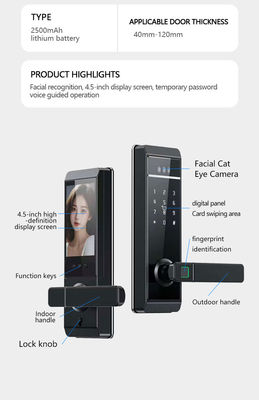 Qleung S810max Smart Home Lock with Card Code Key Fingerprint Palm Password Multi-unlock Ways
