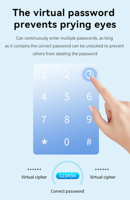Qleung S960 Digital Glass Door Lock with Fingerprint Recognition Password Card Key Phone APP