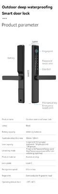 Qleung S960 Digital Glass Door Lock with Fingerprint Recognition Password Card Key Phone APP