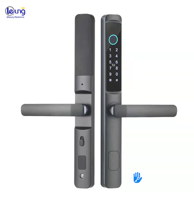 Black Zinc Alloy Smart Lock with Fingerprint Password NFC Keyless Entry