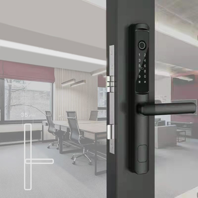 Black Zinc Alloy Smart Lock with Fingerprint Password NFC Keyless Entry