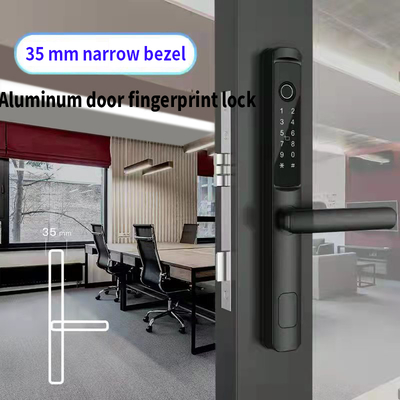 Black Zinc Alloy Smart Lock with Fingerprint Password NFC Keyless Entry