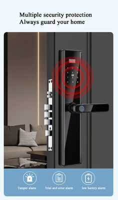 Qleung S819 Smart Door Lock with 6 Unlock Ways 8 Languages and 38-100mm Door Thickness