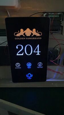 Customized E1 Doorplate Hotel Room Number Customized Logo Touch Switch Hotel Doorsign With DND Switch