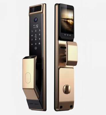 Qleung S914MAX 3D Face  Tuya Wifi Automatic Lock Fingerprint Code Card Smart Door Lock with Peephole Camera