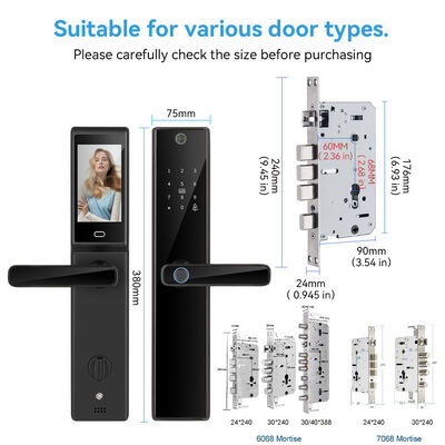 Hot Sale Camera Lock Visible Tuya Intercom Video Calls Smart Door Lock Security Factory OEM Wifi  Smart Lock