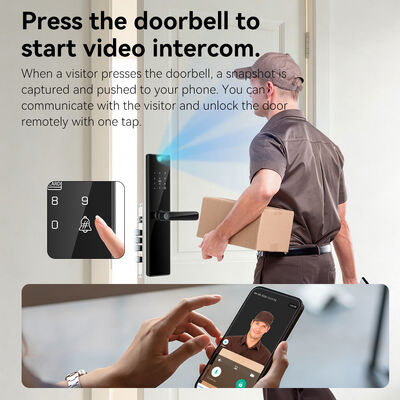 S819-2MAX Camera Lock Visible Tuya Intercom Video Calls Smart Door Lock Keyless Entry Security Factory OEM Wifi Smart Lock