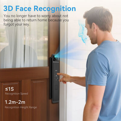 S940MAX Tuya Smart Door Lock with 3D Face Recognition Palmprint LCD Display and HD Camera Keyless Entry