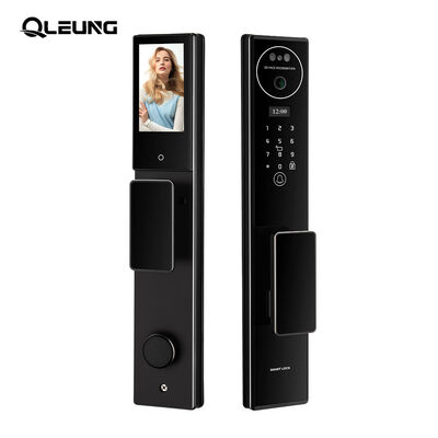 Wholesale 3D Face Recognition Fingerprint Lock Tuya Active Video Calling IC Card Code Accress Control Wifi Smart Door Lock CNC Process Aluminum Alloy construction Smart Lock