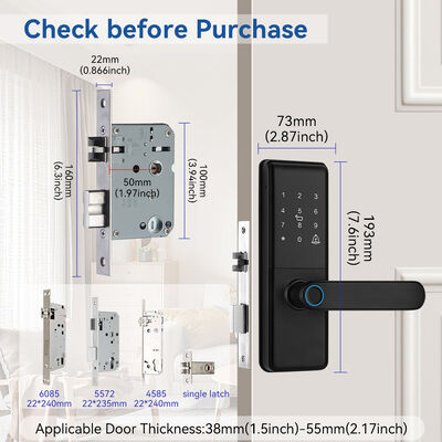 New Lock Model S850 Tuya Door Lock Smart Home Door Lock Support Multiple Languages