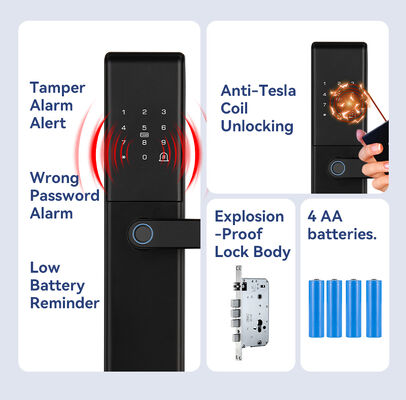 S859 Anti-Theft Tuya Smart Fingerprint Lock Multiple Unlock Ways Temporary Password for Rental