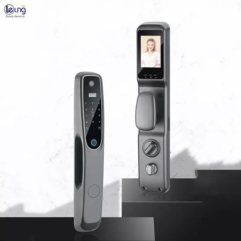 Fingerprint Wifi Door Lock With Camera Aluminum Alloy Video Door Lock