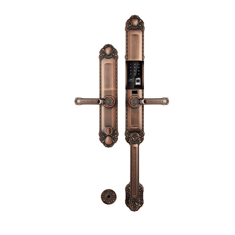 Red Bronze Automatic Fingerprint Door Lock Zinc Alloy App Door Lock