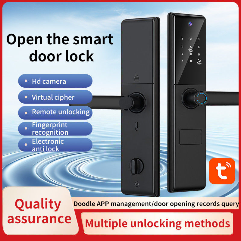Digital Viewer Lock Wifi Tuya APP Camera Lock Biometric Fingerprint Smart Door lock
