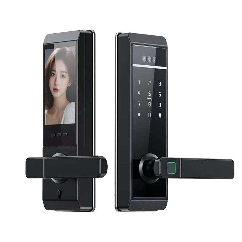 Qleung New Design Tuya Door Lock Face Recognition Palm Print Fingerprint Password Card Key Unlock Smart Home Door Lock