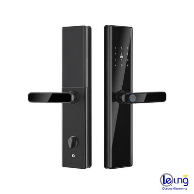 Key Password Card Fingerprint Smart Lock Aluminum Alloy and Tempered Glass