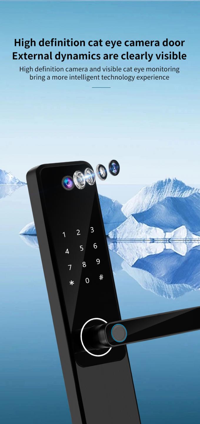Computer Camera Lock Detection 8 Language Camera Door Lock S802Pro Fingerprint Smart Lock
